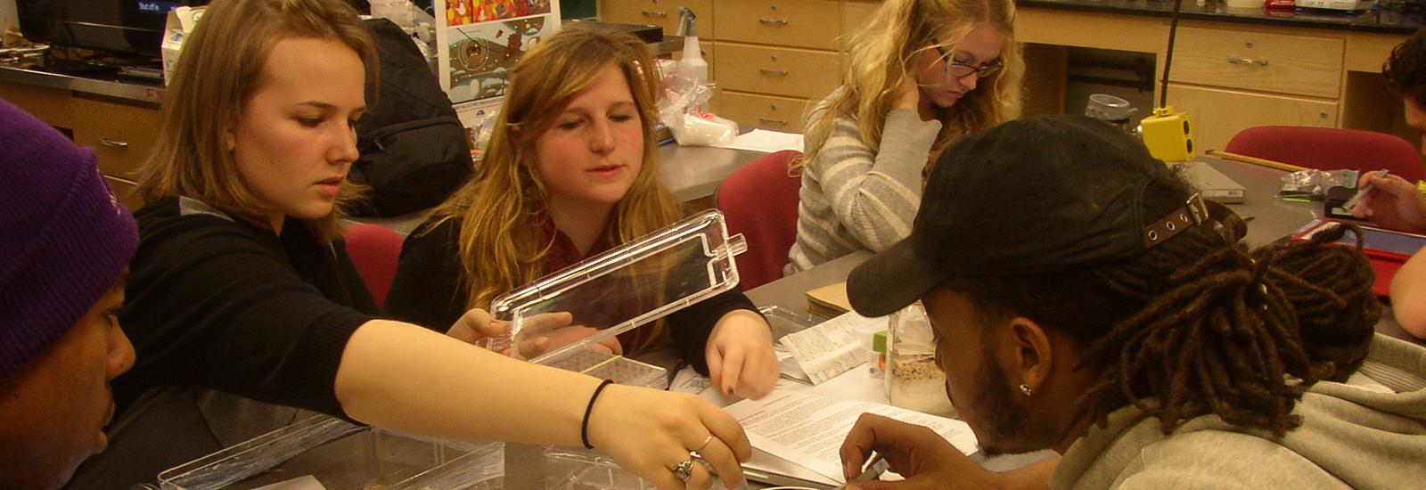 students working in UResearch Lab