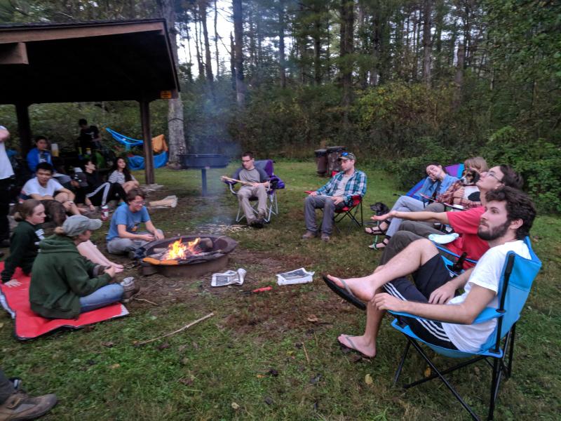 GEES and E&E club camped at Lamping Homestead Recreation Center for the BioBlitz with Keep Wayne Wild