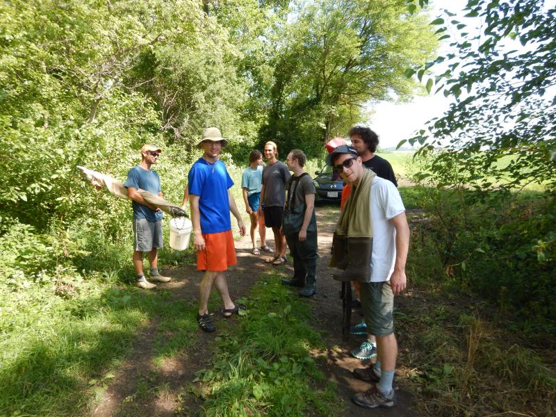 Brian Z Connor Schwepe Julie Andy Nagy Ross Schwartz Harrison Fried Sean Harrison at Cold Creek headwater trib