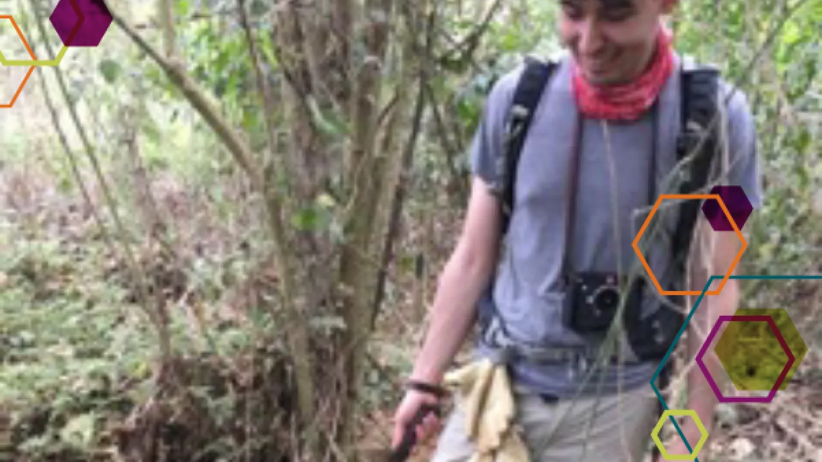 Nate Shoobs collecting snails