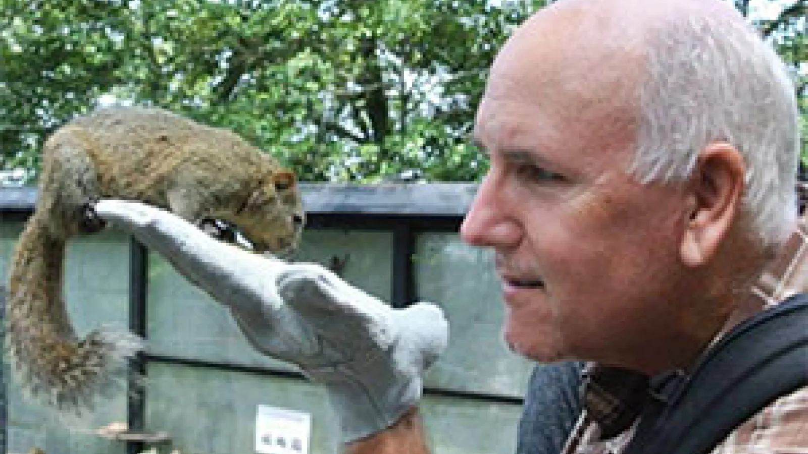 Koprowski '83 with squirrel