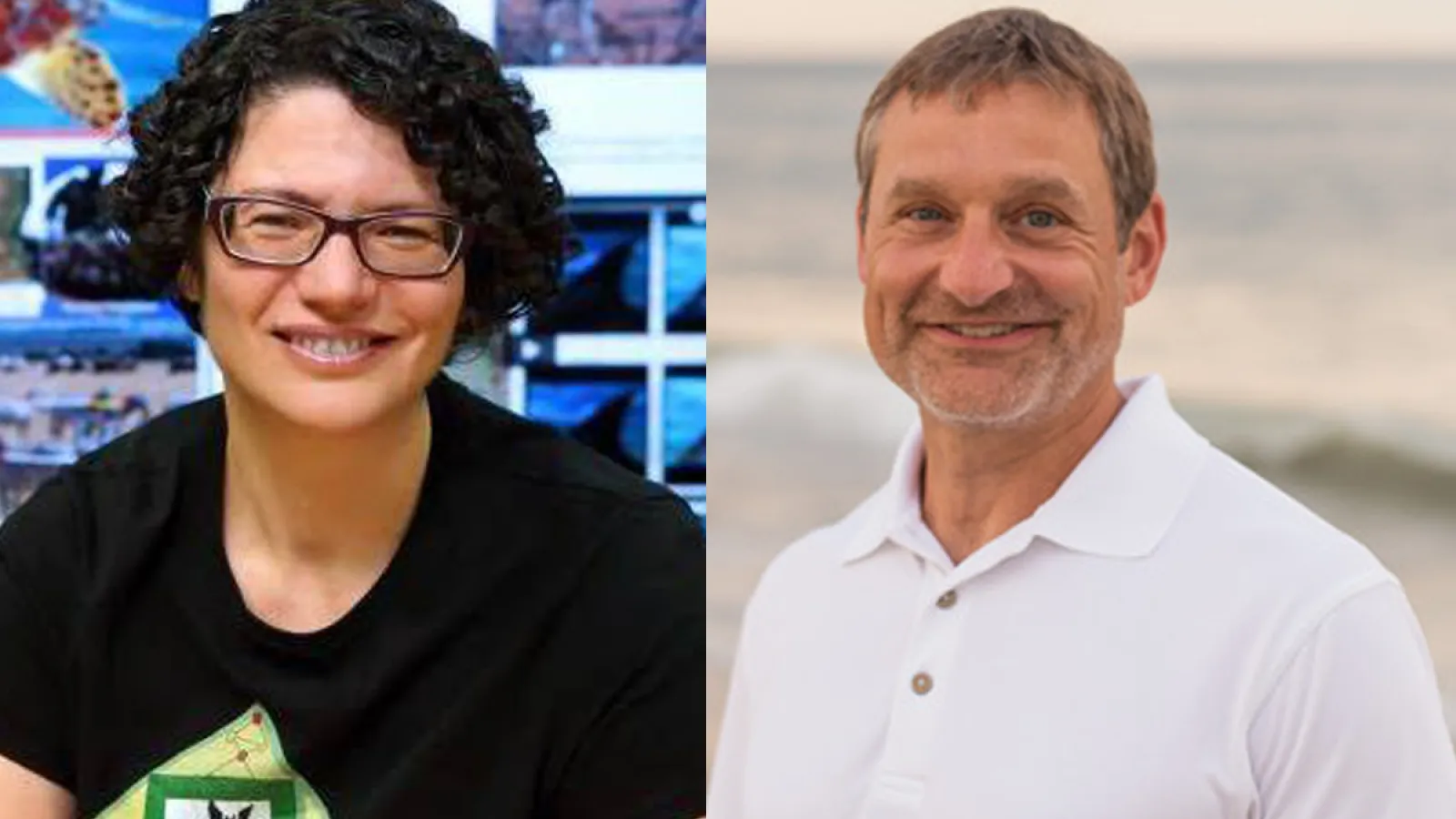 side by side images of Tanya Berger-Wolf and Stu Ludsin