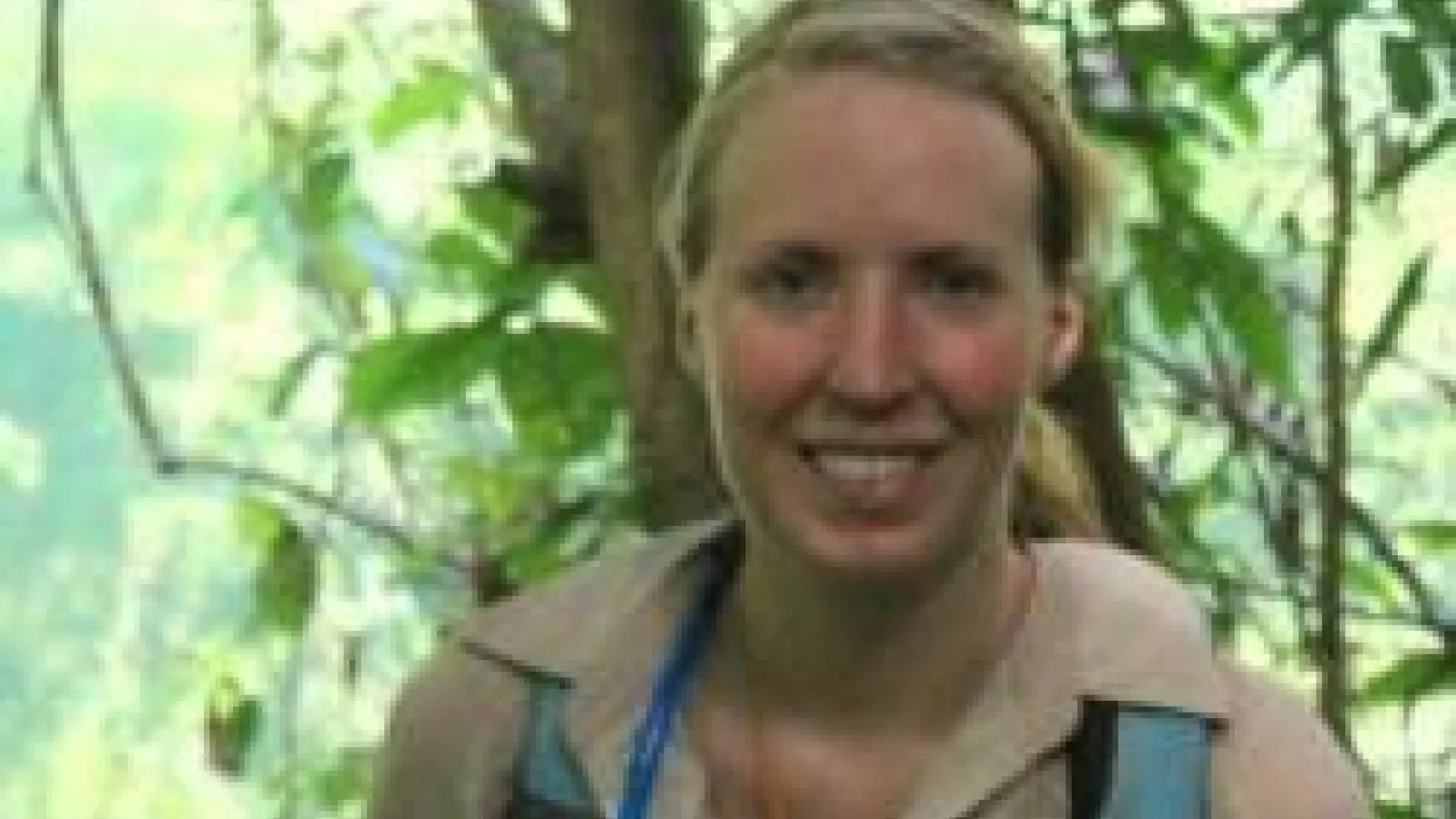 closeup of Jenalle Eck in Costa Rican forest