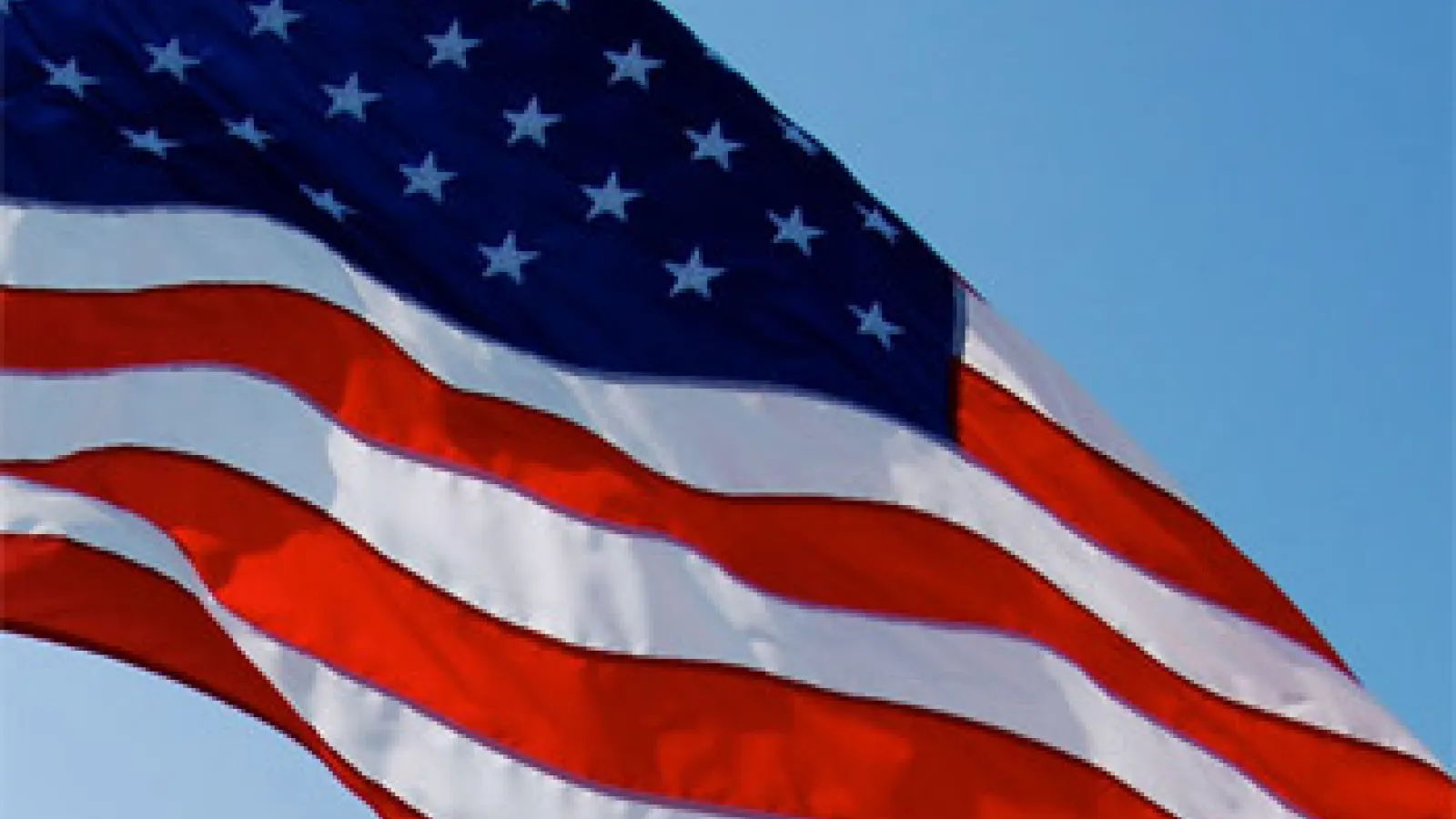 American flag flying