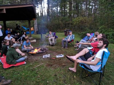 GEES and E&E club camped at Lamping Homestead Recreation Center for the BioBlitz with Keep Wayne Wild