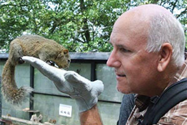 Koprowski '83 with squirrel