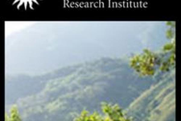Smithsonian Tropical Research Institute logo on black framing image of Costa Rican forested hillsides