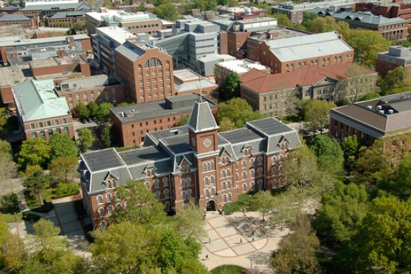 su aerial view university hall