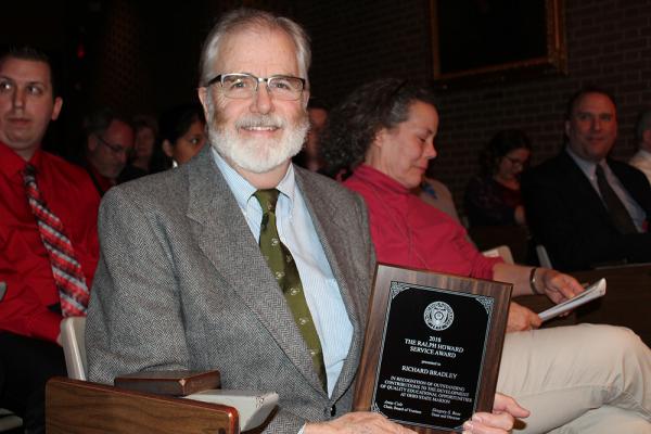 Rich Bradley with award Rich Bradley with award
