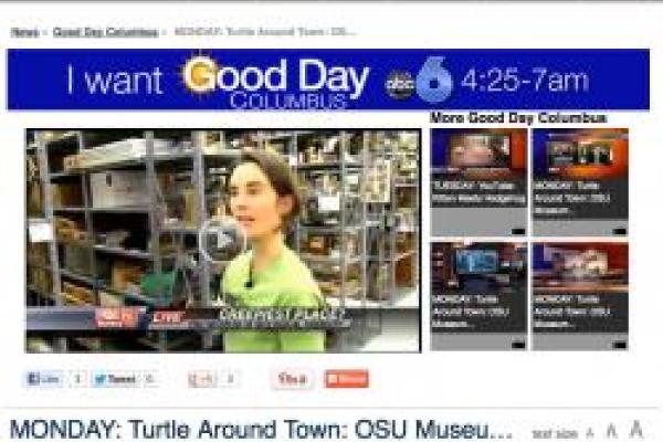 screenshot of Good Day Columbus webpage with Angelika Nelson's video thumbnail in center