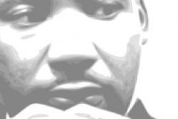grayscale closeup of Martin Luther King, Jr.