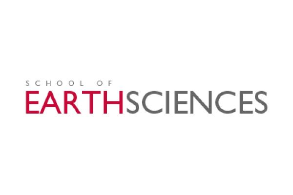 school of earth sciences graphic in scarlet and gray typeface