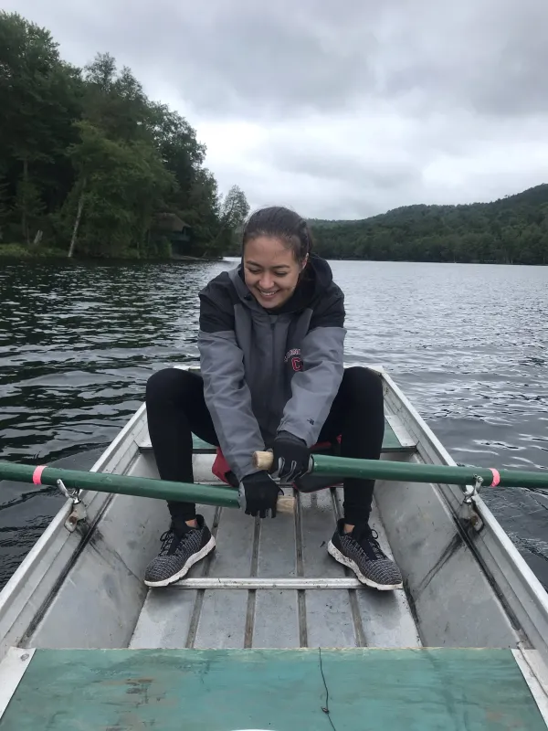 Demetra Williams rowing boat