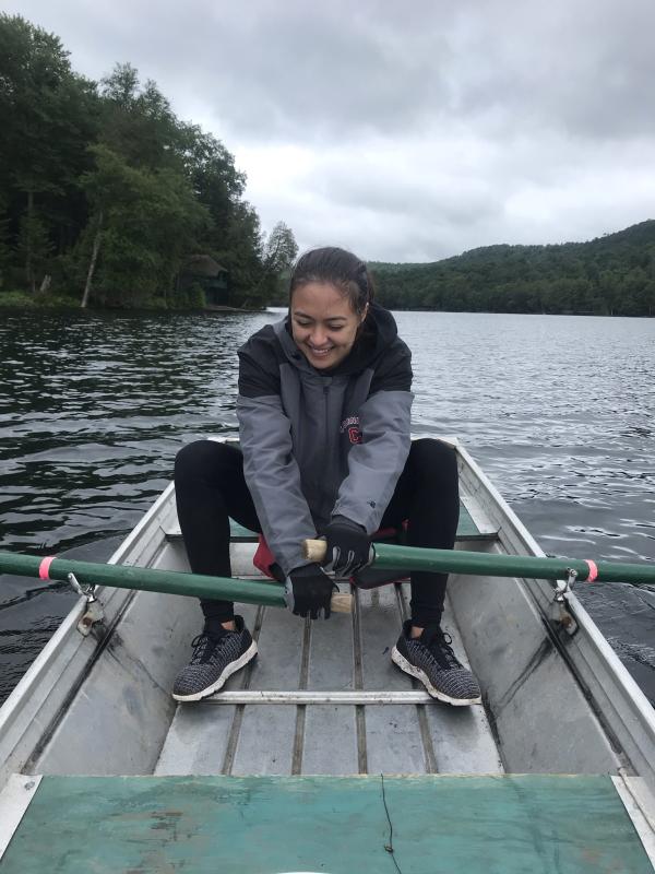 Demetra Williams rowing boat