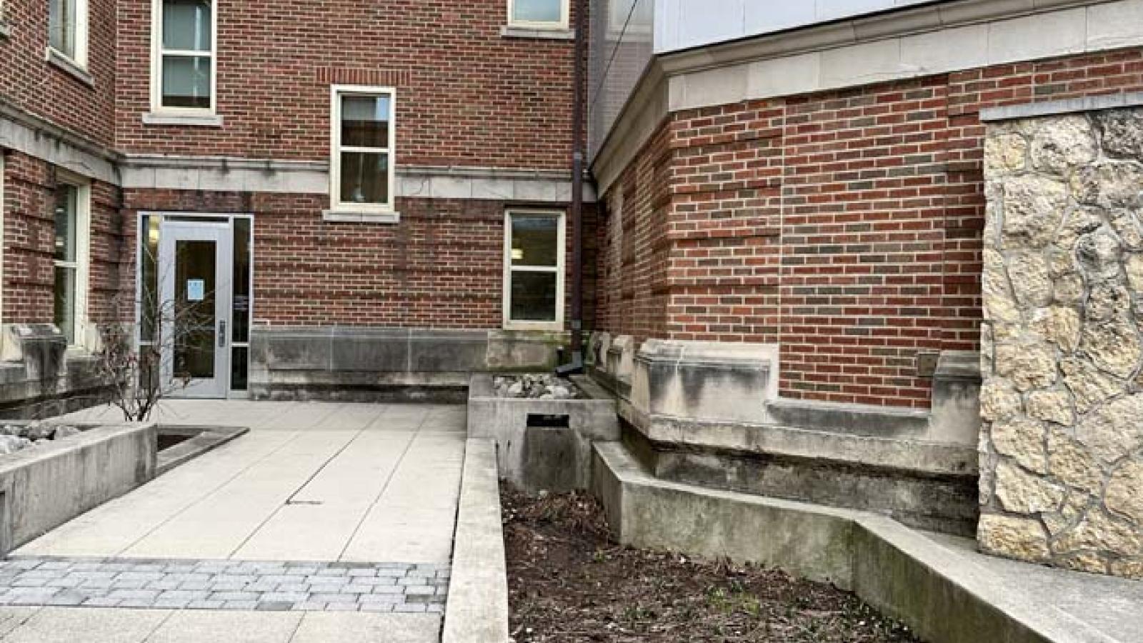 ENE downspout water route
