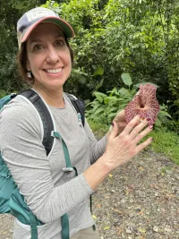 Jeanne Serb in the field